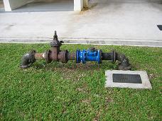 Water meter & valve installation - from another side